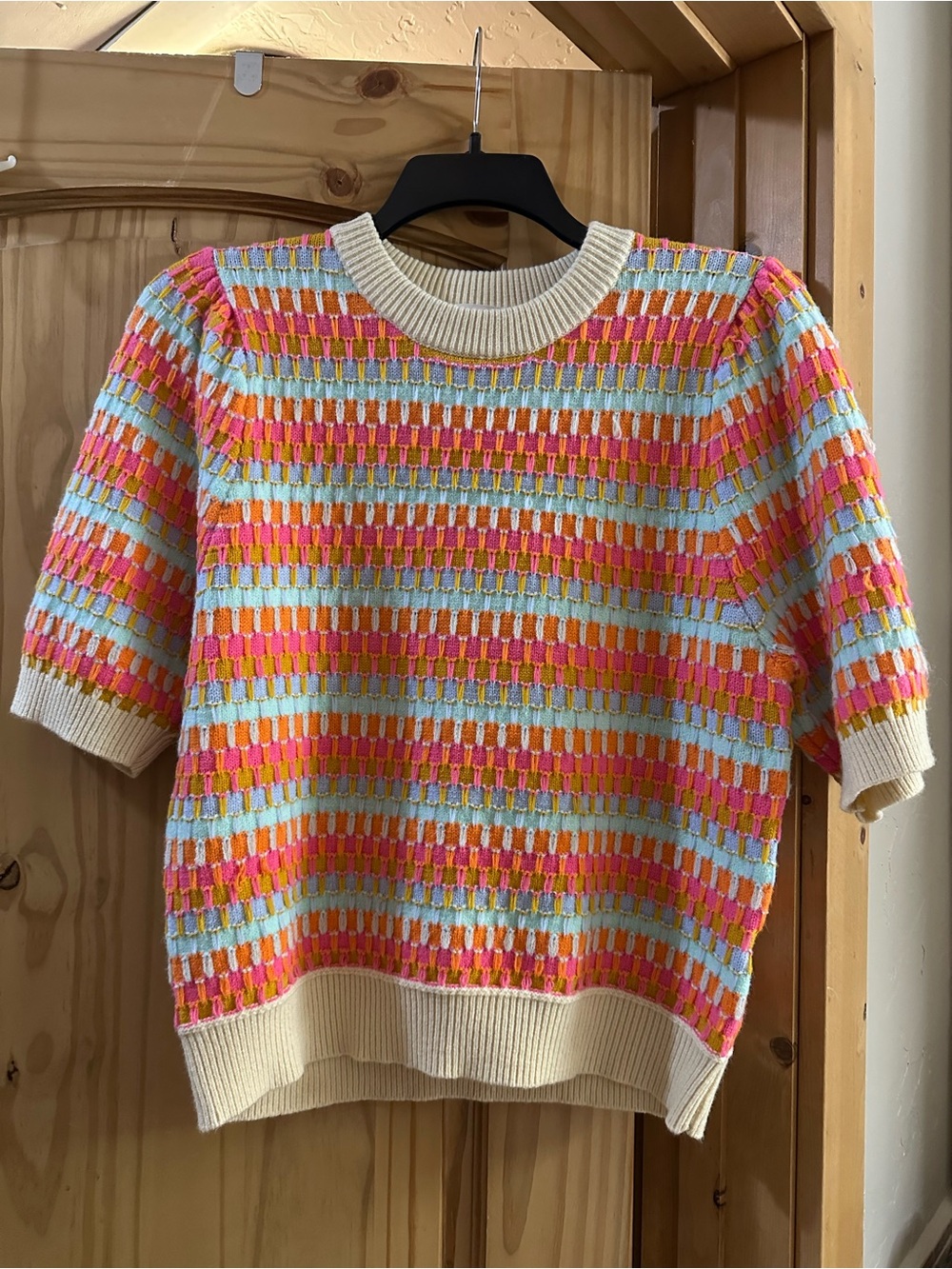 THML Multi Colored Short-sleeve Sweater
